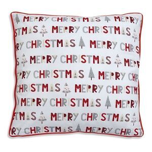 NEW! Farmhouse Whimsical Merry Christmas Throw Pillow Holiday Country Shabby